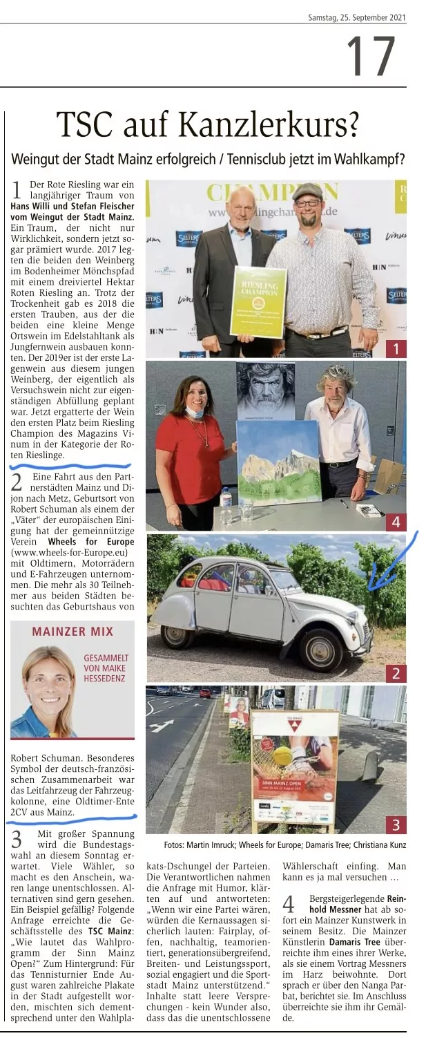Allgemeine Zeitung 25.9.2021- Fahrt nach Metz Allgemeine Zeitung 25.9.2021- Fahrt nach Metz