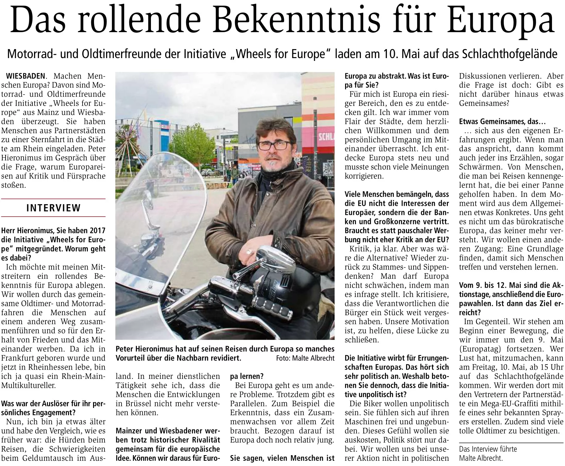 Bericht das rollende Bekenntnis Europa Bericht das rollende Bekenntnis Europa